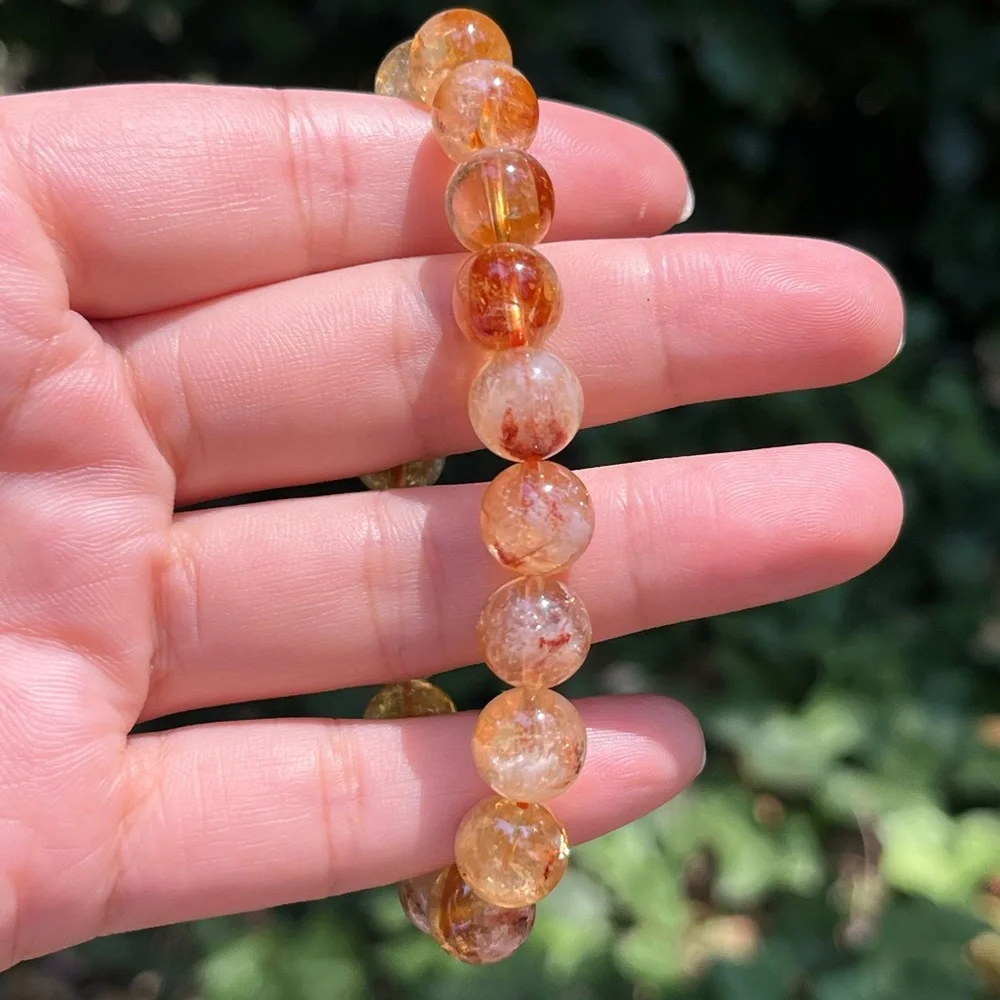10mm‎ stretchable milky citrine bracelet